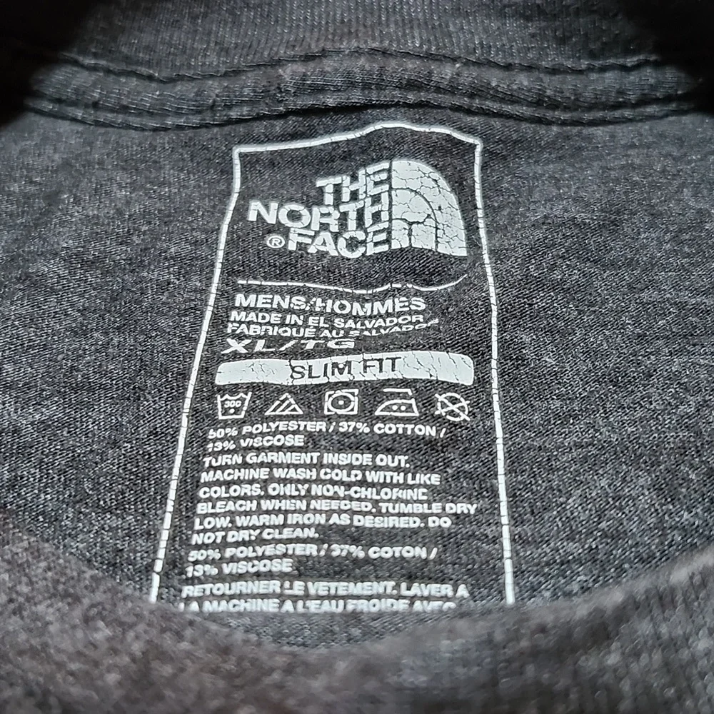 NORTH FACE GRAY HALF DOME SLIM-FIT CREWNECK SHORT SLEEVE TEE-SHIRT XL